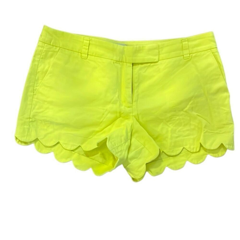 J.Crew yellow shorts scalloped edges. Size 8.